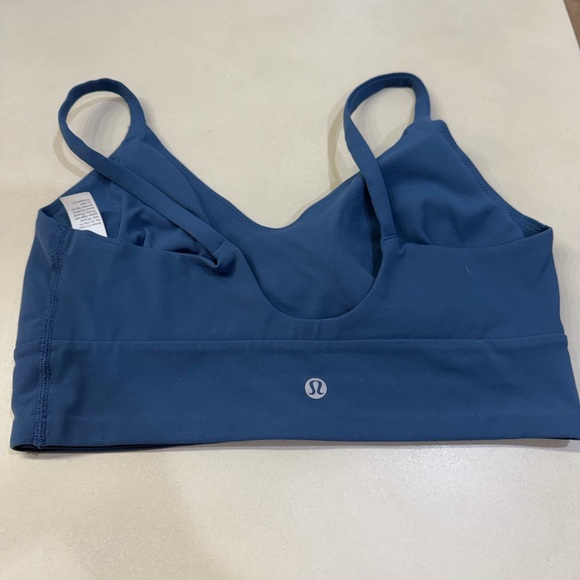 Lululemon Blue Twill Focuser Bra- Women Intimates & Sleepwear - Picture 2 of 6
